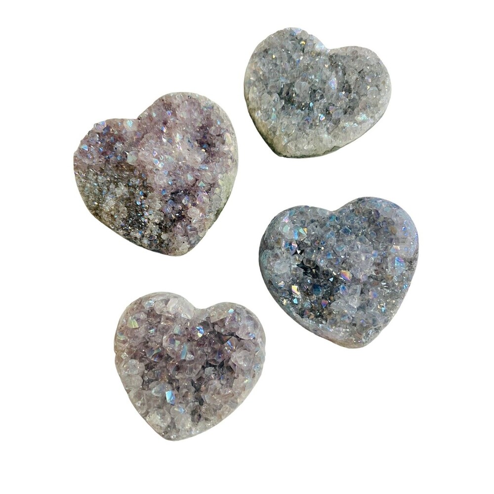 Angel Aura Crystal Mini Hearts‎ Set Of 4